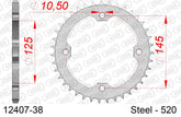 Corona AFAM 12407-38 in acciaio passo 520 YAMAHA YFZ 450 2003  -2013